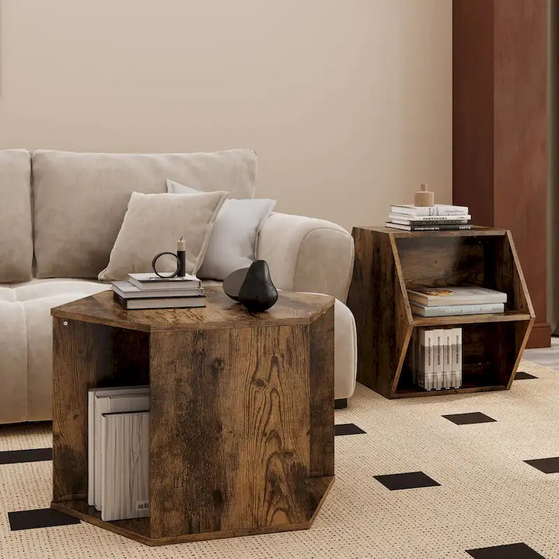 Hexagonal MDF Coffee Table / Side Table / Nightstand