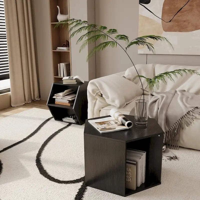 Hexagonal MDF Coffee Table / Side Table / Nightstand