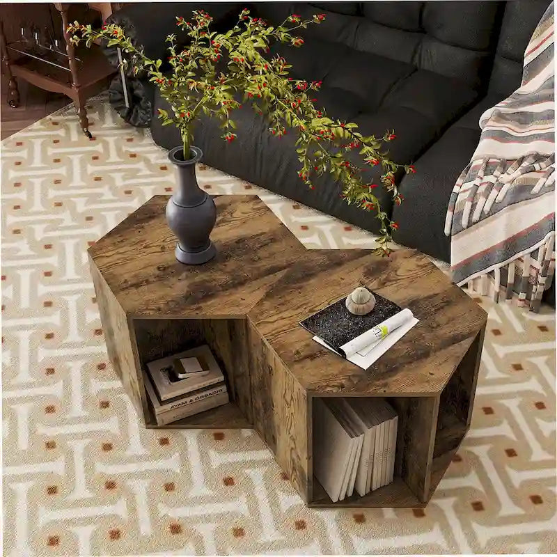 Hexagonal MDF Coffee Table / Side Table / Nightstand