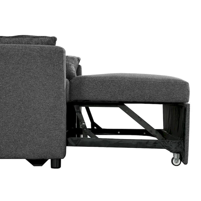 58-inch Convertible Pull Out Sleeper Sofa Bed