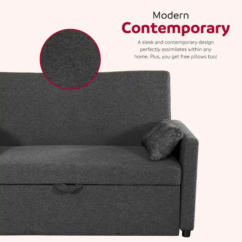 58-inch Convertible Pull Out Sleeper Sofa Bed
