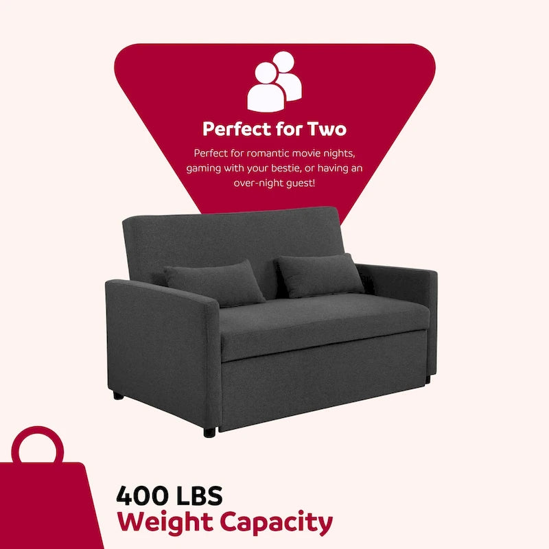 58-inch Convertible Pull Out Sleeper Sofa Bed