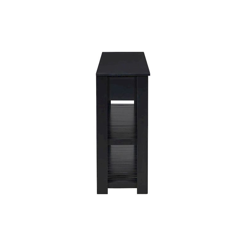 Entryway Console End Table with 4 Drawers and 2 Shelves for Hallway, Living Rooms