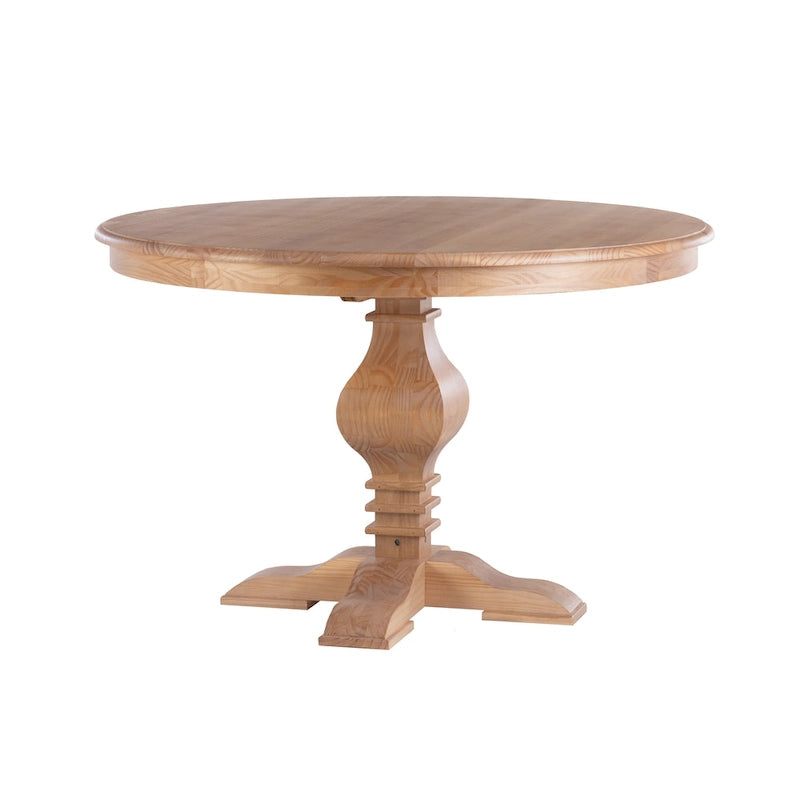 Rustic Solid Pine Round Dining Table - 48x48 inches