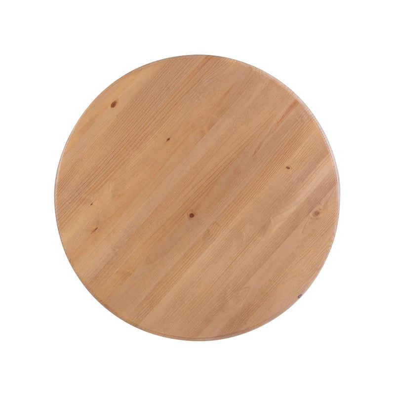 Rustic Solid Pine Round Dining Table - 48x48 inches