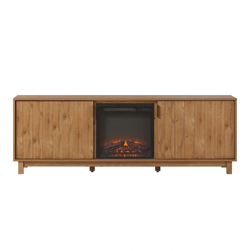 70-inch TV Stand with Electric Fireplace