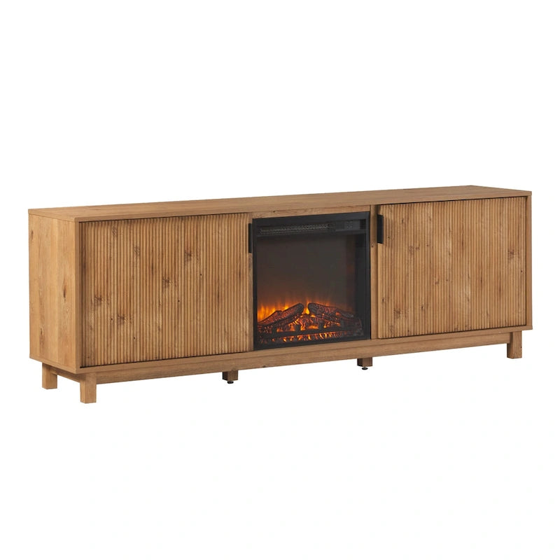 70-inch TV Stand with Electric Fireplace