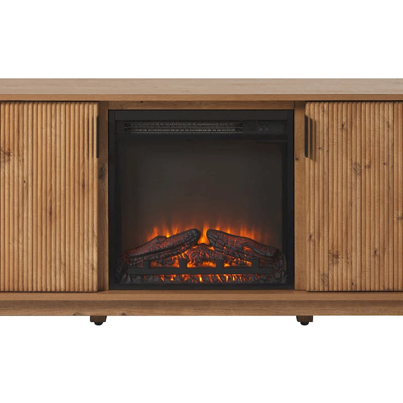 70-inch TV Stand with Electric Fireplace