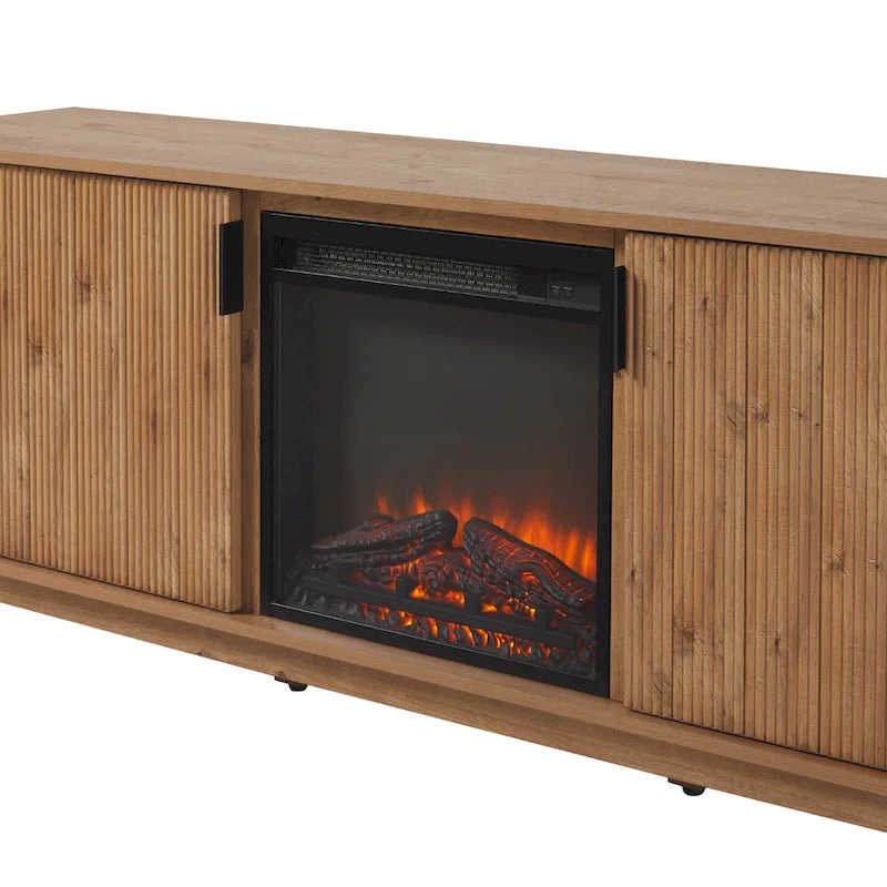 70-inch TV Stand with Electric Fireplace
