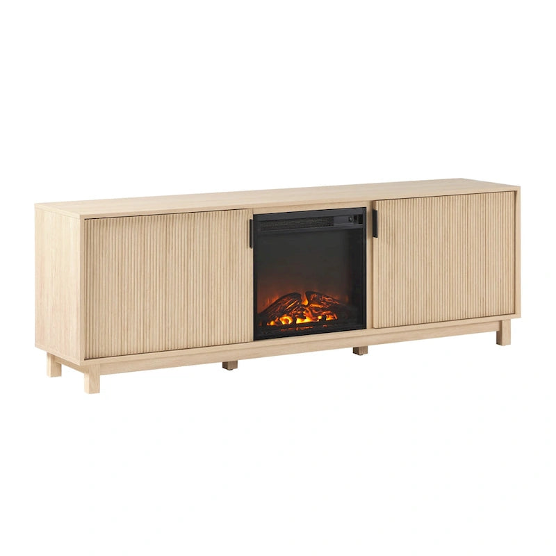 70-inch TV Stand with Electric Fireplace