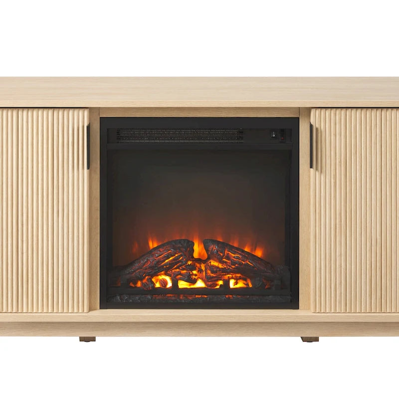 70-inch TV Stand with Electric Fireplace