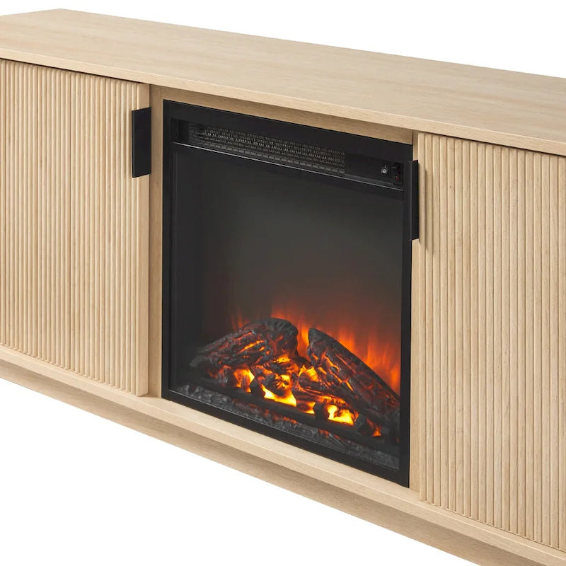70-inch TV Stand with Electric Fireplace