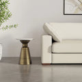 Modern 16-inch Metal Side Table in Antique Brass